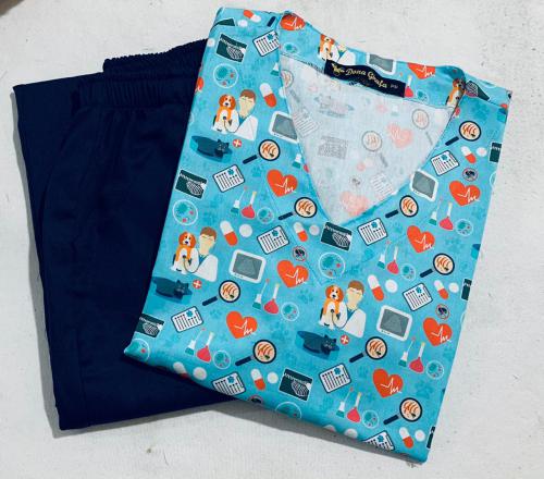 Pijama Cirúrgico Veterinário : Pijamas Cirúrgicos - Profissões : Dona Girafa