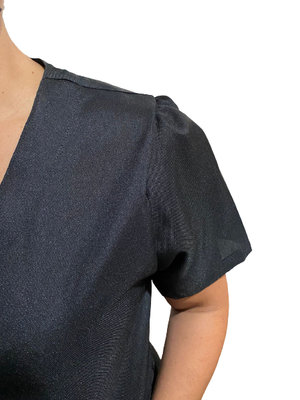 Pijama Cirúrgico Manga Princesa Preto Oxford : Pijamas Cirúrgicos - Linha  Ligth : Dona Girafa